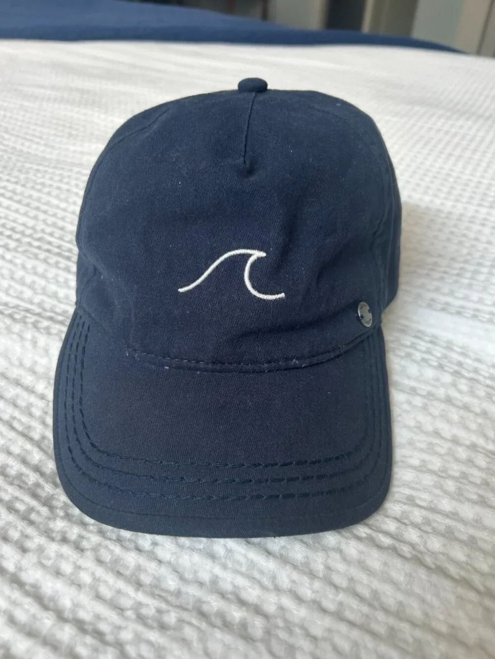 Roxy Dark Blue Script Wave Baseball Cap Snapback